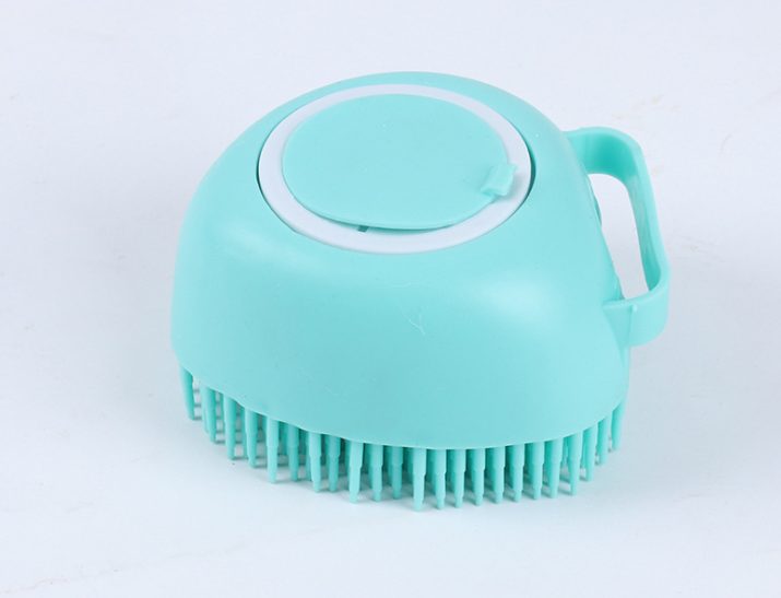 Pet Bath Brush Shampoo Dispenser For Dog Cat Silicone Scrubber Tool Carousel 2