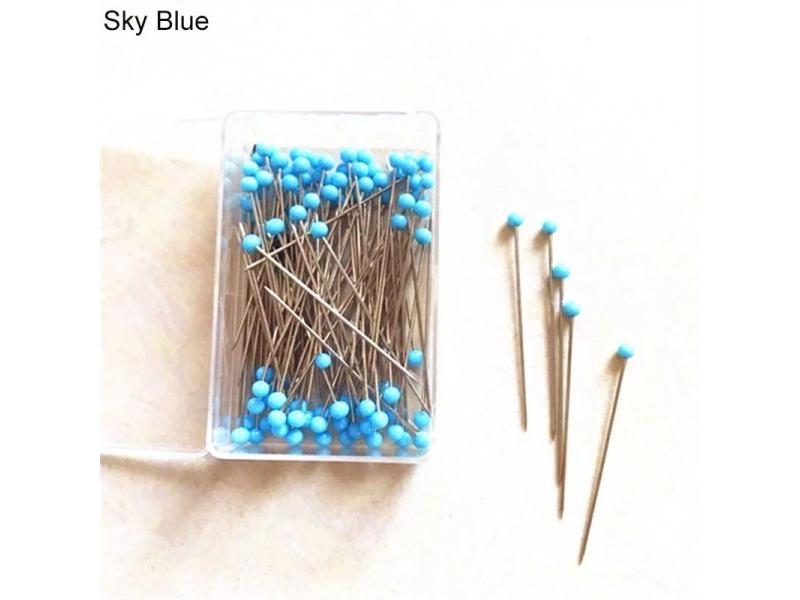 100Pcs/Box 38mm Sewing Pins Dressmaking Pins Glass Ball Head Multicolor Pins Carousel 1