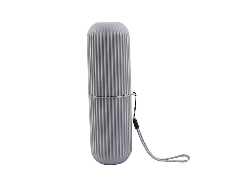 Travel Toothbrush Cup Box Round Plastic Portable Toothpaste Holder Home Carousel 1