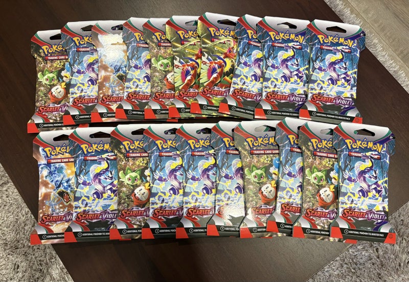 Pokemon TCG - 20x Scarlet & Violet Sleeved Booster Packs Carousel 1