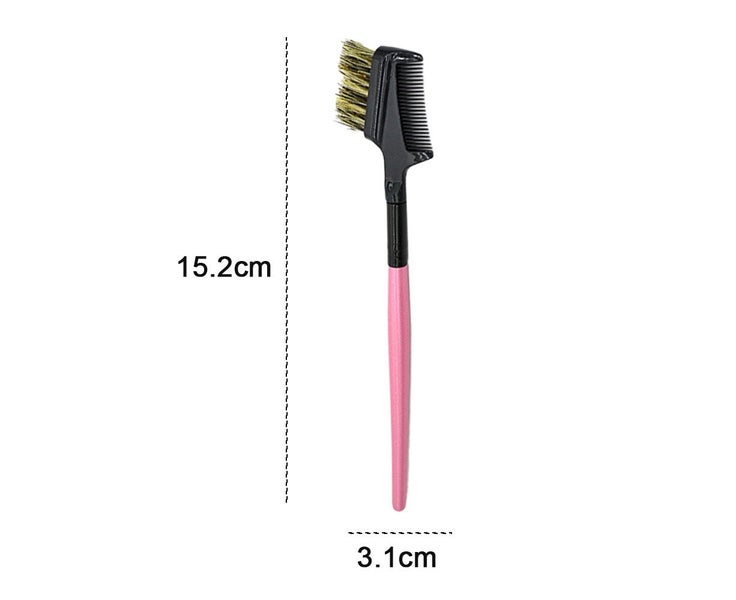 2pcs Makeup Eyebrow Brush & Eyelash Comb, Portable Eye Powder Foundation Brus Carousel 2