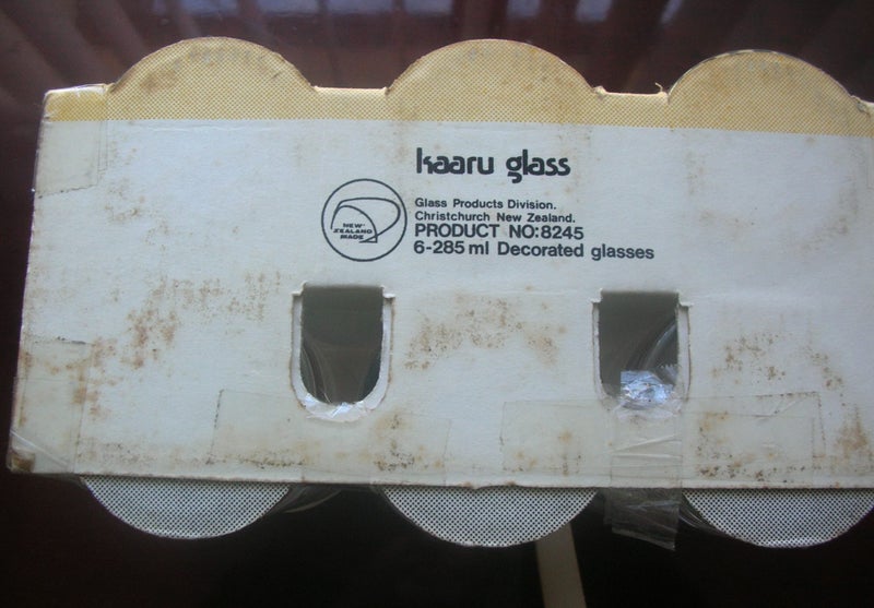 FOOTROT FLATS SET OF 6 GLASSES IN ORIGINAL PACKAGING Carousel 8