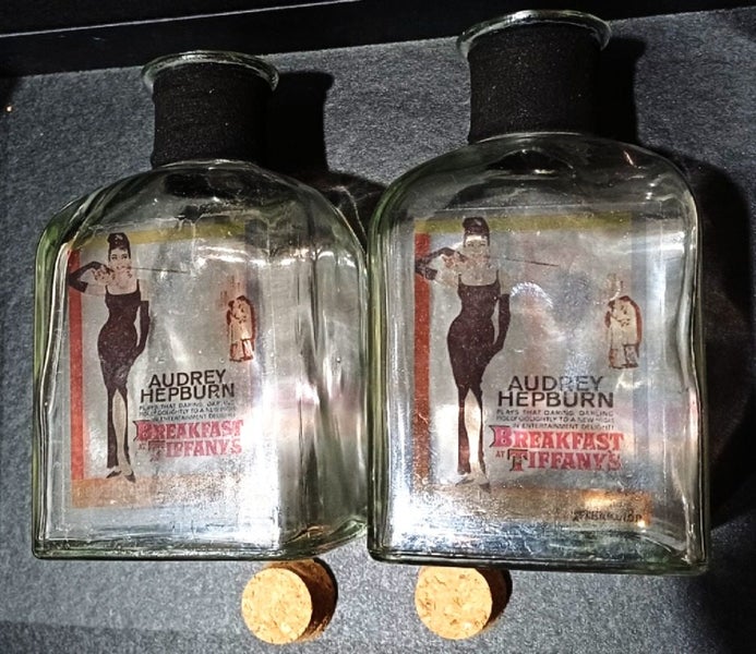 Rare early 1960s Breakfast At Tiffany's Pair of Decanters Carousel 11