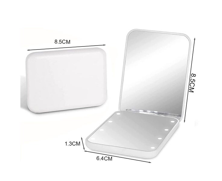 Pocket mirror, magnifying LED compact travel makeup mirror for purse, portabl Carousel 2