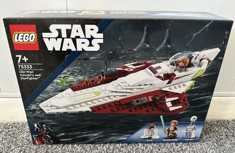 $1 Reserve! Lego Star Wars Obi Wan Starfighter 75333 Carousel 1