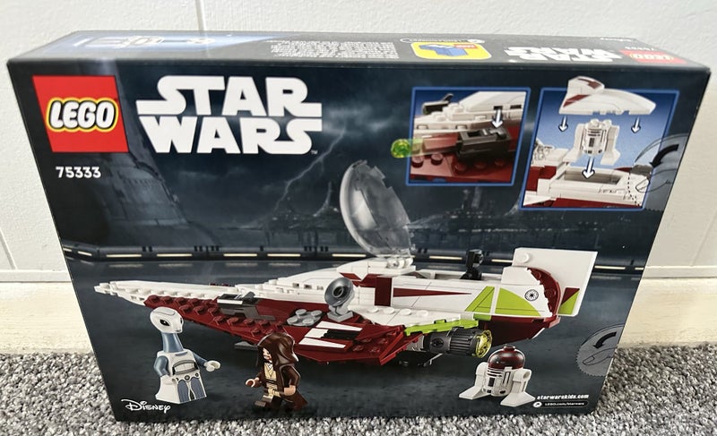 $1 Reserve! Lego Star Wars Obi Wan Starfighter 75333 Carousel 2