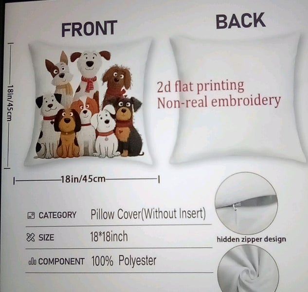 THE CATTAGE/DOGGO- Fun, Cute Cartoon Dog Cushion Covers Add Whimsey To Any Room Carousel 5