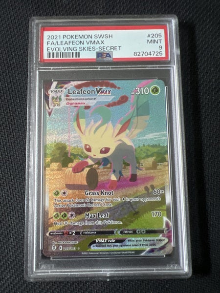 $1NR Pokémon 2021 Leafeon Evolving Skies PSA 9 Carousel 1