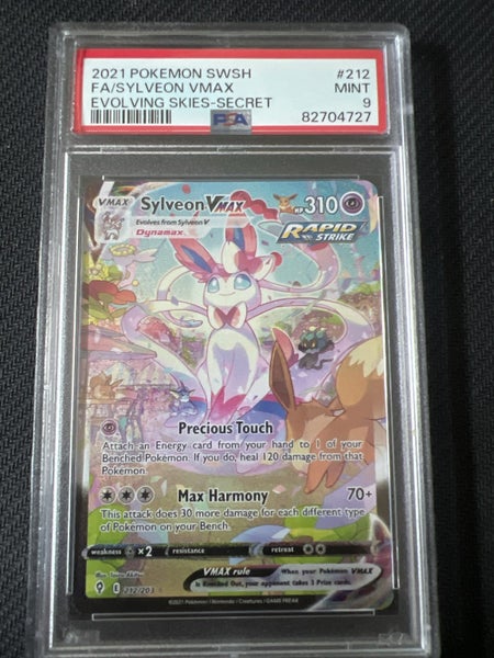 $1NR Pokémon 2021 Sylveon Evolving Skies PSA 9 Carousel 1