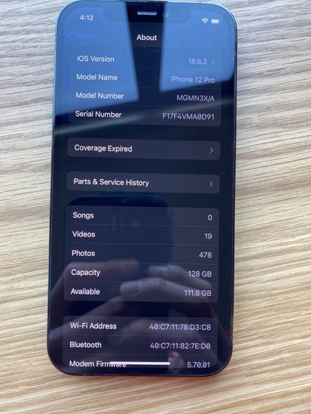 $1 reserve — iPhone 12 Pro 128gb Pacific Blue63617151141633112