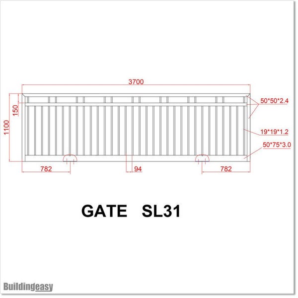 Aluminium Sliding Gate 3.7 X1.2M Carousel 2