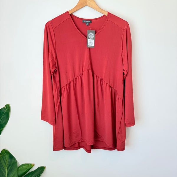 Autograph Size S (16) Women's Rust Red Panel Tunic Carousel 1