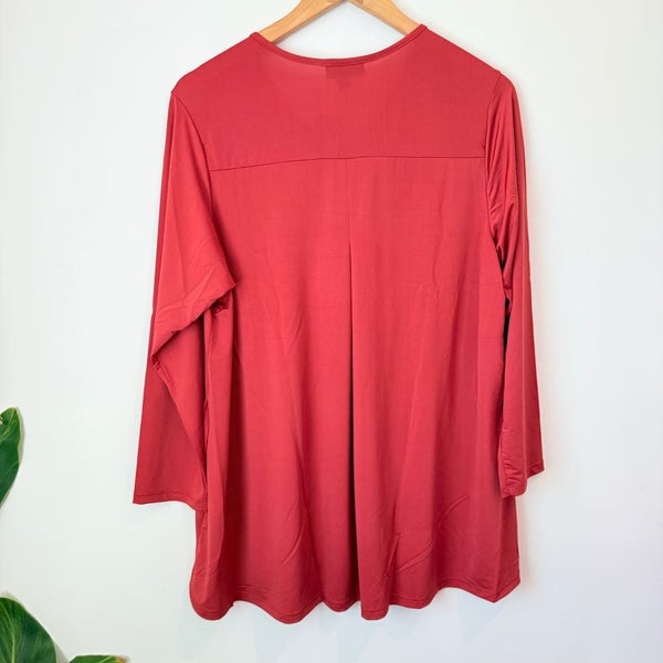 Autograph Size S (16) Women's Rust Red Panel Tunic Carousel 2