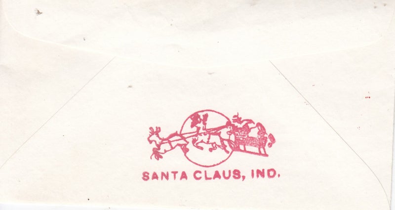 1972 Christmas Seals Cover from Santa claus IND. + insert+ Cinderellas Carousel 2