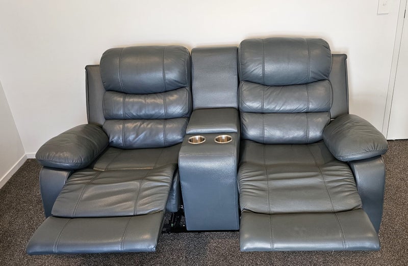 Genuine Leather Lounge Suite with Drop Down Console63617148910083112