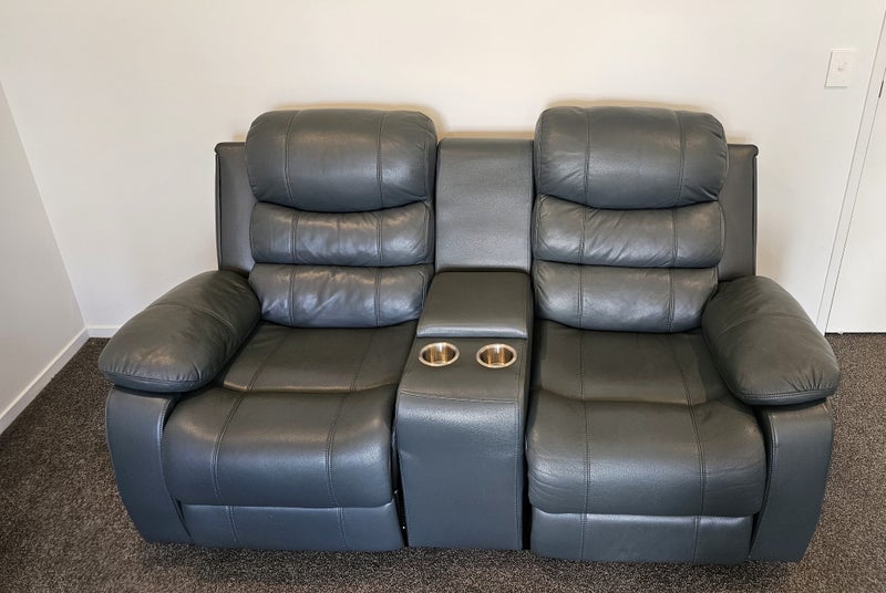 Genuine Leather Lounge Suite with Drop Down Console63617148910083114