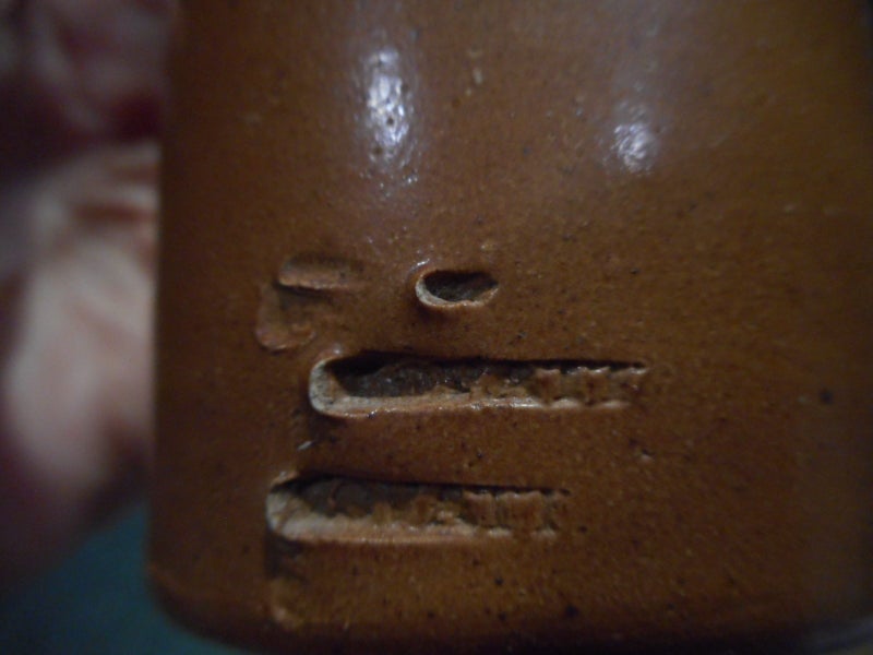 Brown Pottery Ink Bottles x 3. Carousel 7