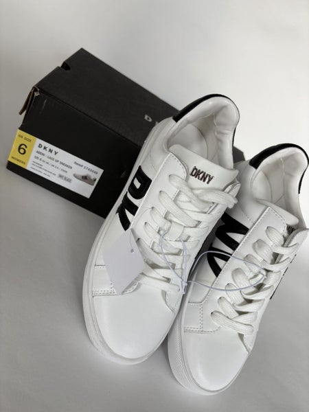 DKNY Women's Abeni Lace Up Sneakers - White - US6 Carousel 7