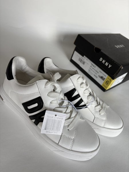 DKNY Women's Abeni Lace Up Sneakers - White - US6 Carousel 1