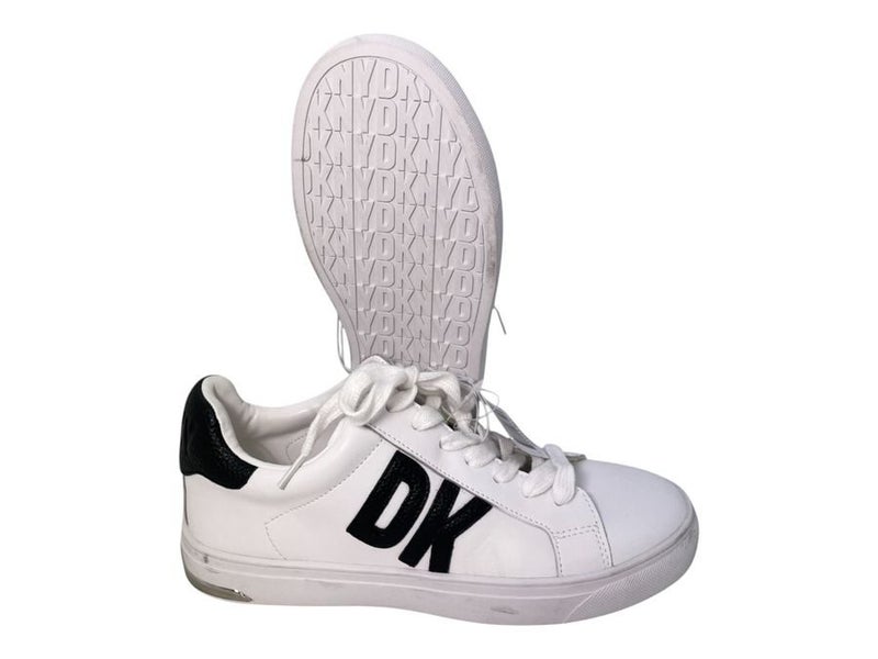 DKNY Women's Abeni Lace Up Sneakers - White - US6.5 Carousel 5