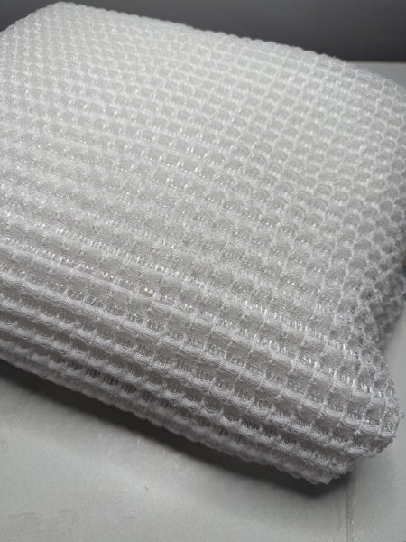 Exclusive white hand-woven couture fabric from Paris. Carousel 1