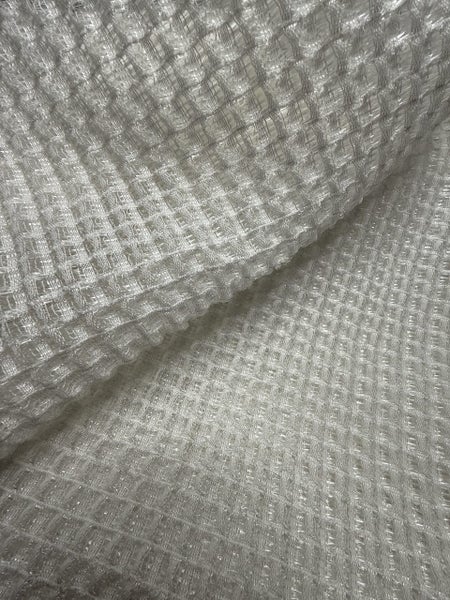 Exclusive white hand-woven couture fabric from Paris. Carousel 4