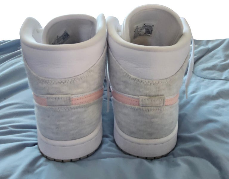 Air Jordan 1 Mid White Light Iron Ore Womens Carousel 2