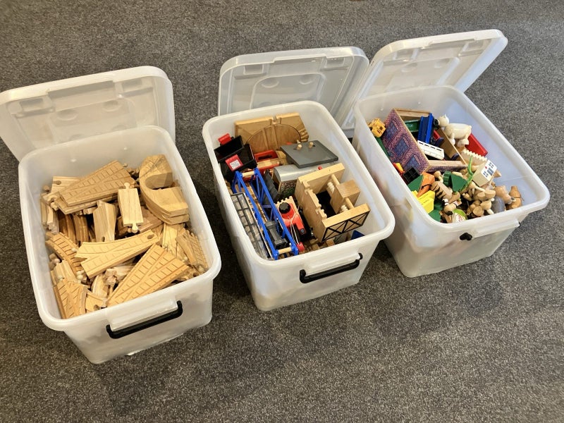 *$1 Reserve* Bulk Wooden Railway and Trains Carousel 1