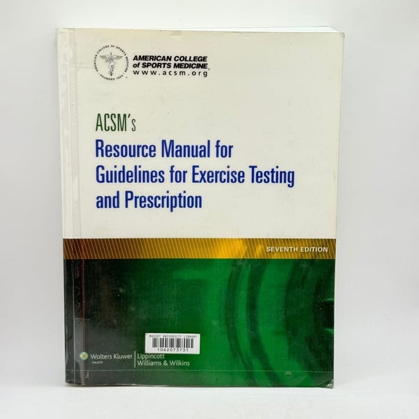 ACSM's Resource Manual for Guidelines for Exercise Testing and Prescription 7... Carousel 1