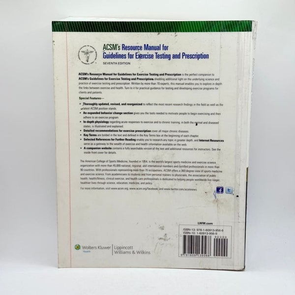 ACSM's Resource Manual for Guidelines for Exercise Testing and Prescription 7... Carousel 2