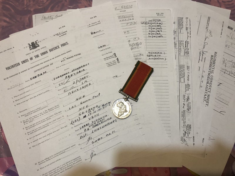 Named AFRICAN SERVICE MEDAL with service record Carousel 2
