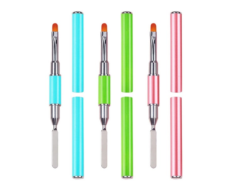 Double ended silicone nail brush and selector, 2-in-1 design silicone nail br Carousel 1