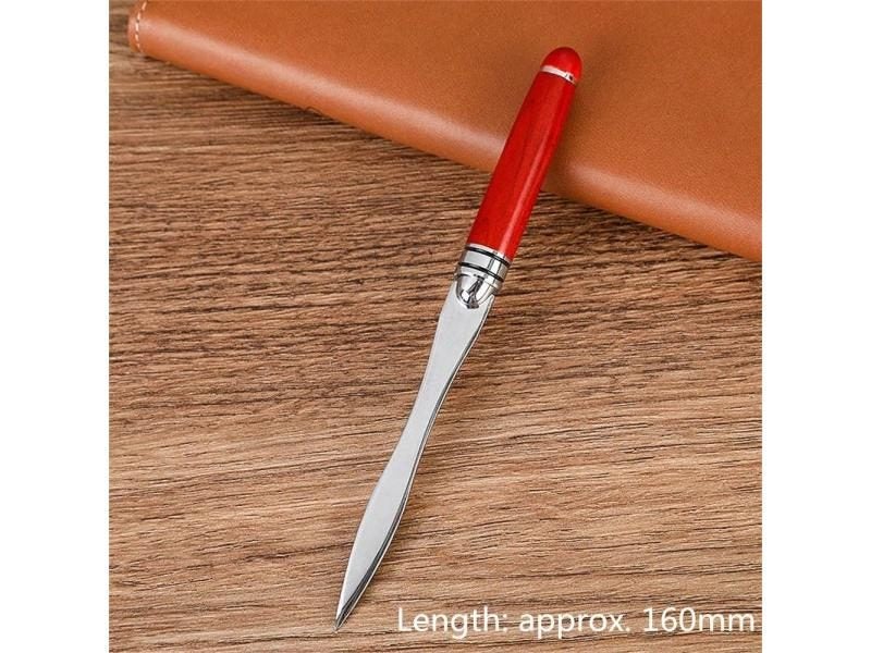 Metal Letter Opener Black Handle Cut Paper Knife Professional Mini Portable Carousel 1