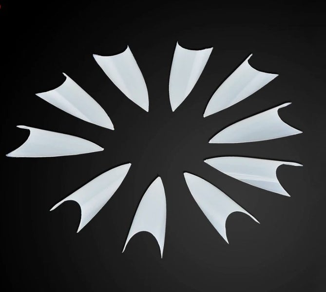 500 Pcs Acrylic UV Gel Natural False French Point Stiletto Nail Tips Carousel 2