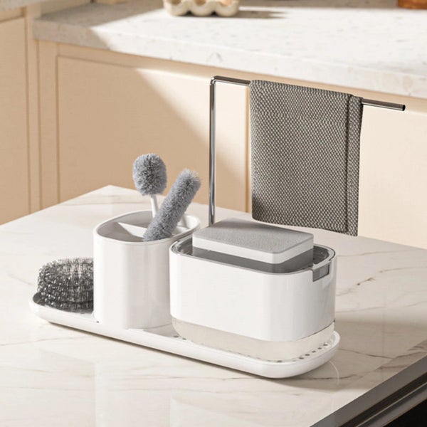 Beautiful & Stylish Kitchen Soap Dispenser with Towel Stand Carousel 1