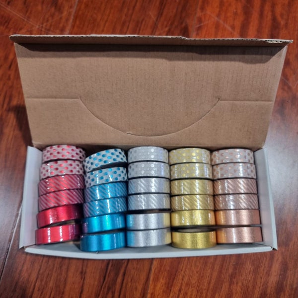 BULK! 30pc Foil Washi Tapes Carousel 2