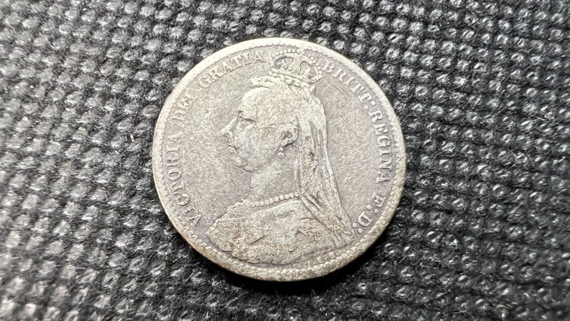 1887 Great Britain Sixpence Silver Coin - Nicer Grade - Lot E848 Carousel 2