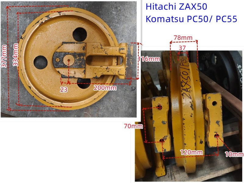 Idler for Komatsu PC20 30 30-7 40 40-7 45 50 55 PC60-5/6/7 75 PC100-5 PC200-5 Carousel 10