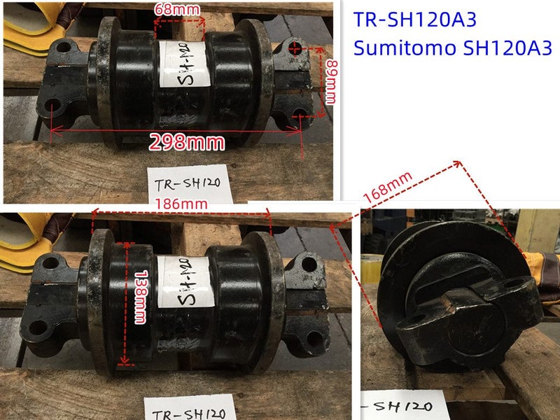 Digger Track Roller for SH100 SH120-3 /A3 SH200 SK15 SK30 SK045 SK60 SK100 SK200 Carousel 2
