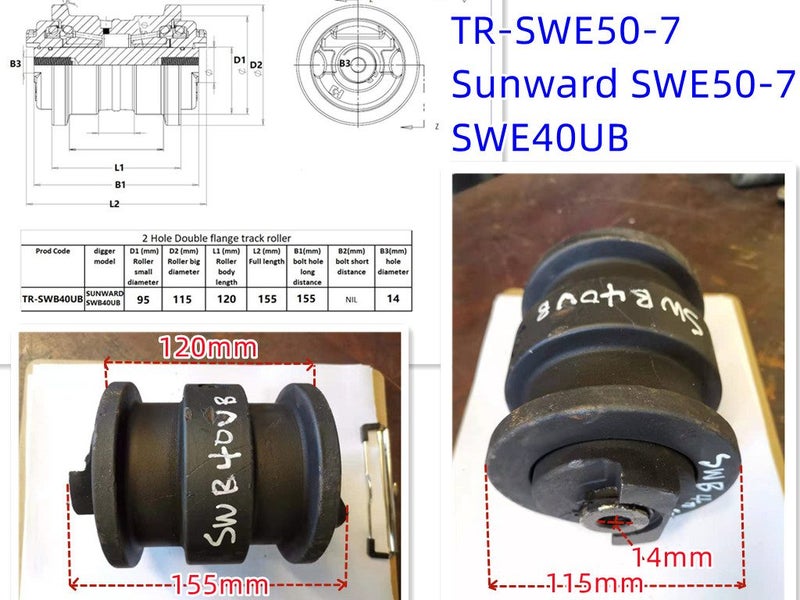 Track Roller for CAT / EX /SH / TB / DOOSAN / VOLVO / Hitachi / IHI Carousel 20