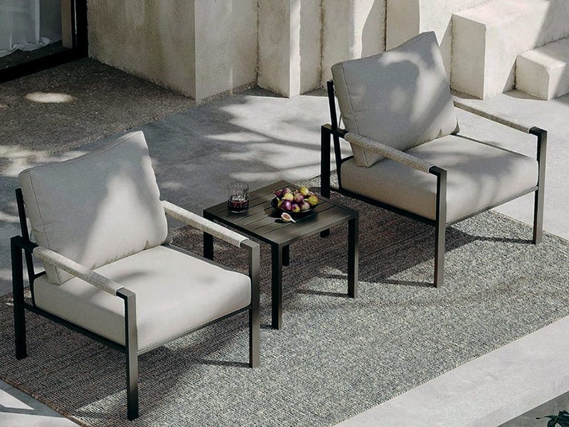 Coral Outdoor Chair Set Balcony Outdoor Sofa Light Grey Carousel 1