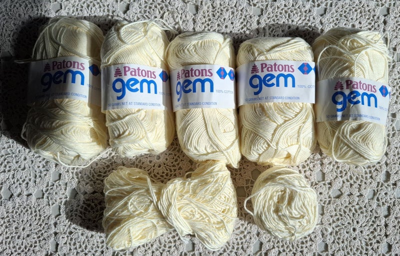 Patons Gem pure cotton yarn - cream - 300 grams Carousel 1