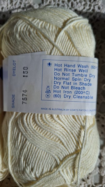 Patons Gem pure cotton yarn - cream - 300 grams Carousel 2