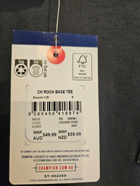 Champion Rochester base t-shirt, grey, size s NEW Carousel 2