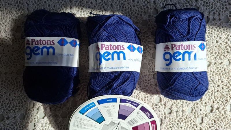 Patons Gem pure cotton yarn - blue - 150 grams Carousel 2