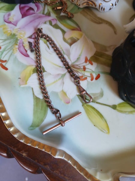 Oh my golly gosh $1RES!!! 9CT ROSE GOLD ALBERT CHAIN BRACELET WITH PADLOCK63617162596738111