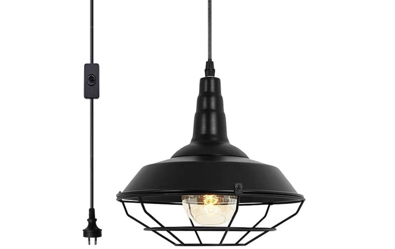 Plug in Pendant Light Industrial Pulley Pendant Lamp E27 Vintage Hanging Light Carousel 1