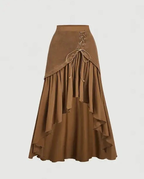 Womens Size 12 Western Cowgirl Asymmetrical Skirt Line Dancing Country Style Carousel 1