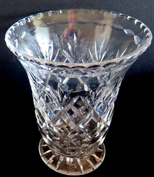 VINTAGE BOHEMIAN HAND CUT LEAD CRYSTAL VASE Carousel 2