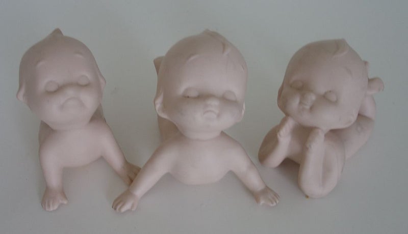Porcelain Paste / Bisque Porcelain Baby Dolls x 3 Carousel 1